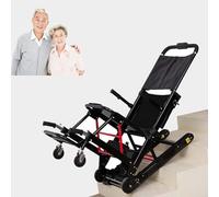 Monte-escalier électrique sur chenilles 120 W, alliage d'aluminium, charge 160 kg, rails étendus de 81 cm, batterie au lithium haute capacité, for personnes âgées et handicapées