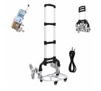 Monte-escalier pliable, chariot d'escalier extensible, 70 kg, avec patins antidérapants, corde élastique, diable pliable, diable de transport, chariot de transport et diable à main