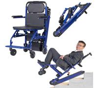 Monte-Escaliers ÉLectriques Fauteuils roulants à chenilles, pour personnes âgées, fauteuil roulant électrique pliable et léger, déambulateur, moteur 250 W, capacité 169 kg/373 lb, 13 Ah