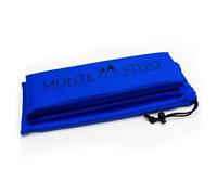 Monte Stivo Expedition | Coussin Isolant d’Assise, Surface 30 x 40 cm, Enfants et Adultes, Pliable en 4 | pour randonnée (Bleu)