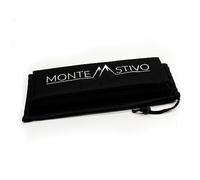 Monte Stivo Expedition | Coussin Isolant d’Assise, Surface 30 x 40 cm, Enfants et Adultes, Pliable en 4 | pour randonnée (Noir)