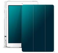 Montecarduo Étui pour Ipad 10E Génération 2022, Ipad 10,9 Pouces, Slim Smart Folio, Support À Rebond Magnétique, Étui en Cuir avec Coque Arrière Transparente pour Ipad 10, Dégradé Bleu Foncé