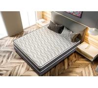 Montecarlo Matelas 90 x 200 cm à ressorts ensachés et mousse viscoélastique haute fermeté haute fermeté Hauteur 25 cm respirant, antidérapant et anti-acariens