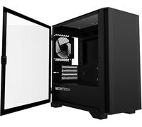 Montech AIR 100 Lite Micro ATX-2ｘventilateurs Silencieux Pré-installés-Design Ultra Minimal-Panneau Avant en Maille Fine-Flux d'air élevé-Panneau latéral Ouvert de la Porte-Anti-poussière, Noir
