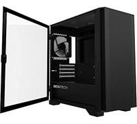 Montech AIR 100 Lite Micro ATX-2ｘventilateurs Silencieux Pré-installés-Design Ultra Minimal-Panneau Avant en Maille Fine-Flux d'air élevé-Panneau latéral Ouvert de la Porte-Anti-poussière, Noir