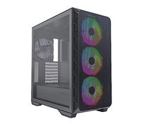 Montech AIR 903 Max, E-ATX Mid Tower Case, High Airflow, 3X 140mm ARGB PWM & 1x 140mm PWM Fans Pre-Installed, Tempered Glass Side Panel, Mesh Front, Type-C, Support 4090 GPUs, Black