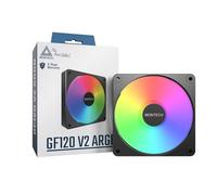 MONTECH GF120 V2 ARGB Ventilateur de boîtier de 120 mm - Design élégant et minimaliste, flux d'air élevé, roulement hydraulique, performance silencieuse, éclairage ARGB vibrant, noir