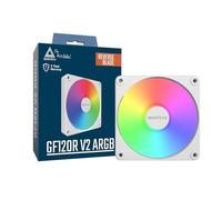 MONTECH GF120R V2 ARGB Ventilateur de boîtier 120 mm - Design élégant et minimaliste, flux d'air élevé, roulement hydraulique, performance silencieuse, éclairage ARGB vibrant, lame inversée, blanc