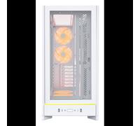 Montech HS01 PRO Midi Tower Blanc - Boîtier PC ATX/micro ATX/Mini-ITX, 2x120mm ARGB, USB 3.2 Gen 1/Gen 2 Type-A/Type-C, 2x3.5", 4x2.5"