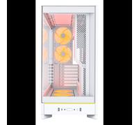 Montech HS02 PRO Midi Tower Blanc - Boîtier PC ATX/Micro-ATX/Mini-ITX, 2x120mm arrière, 3x120mm bas, USB 3.2 Gen1/Gen2 Type A/C, verre trempé