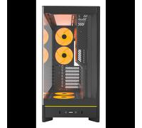 Montech HS02 PRO Midi Tower Noir - Boîtier PC ATX/Micro ATX/Mini-ITX, 2x120mm arrière, 3x120mm avant, USB 3.2 Gen 1/Gen 2 Type-A/Type-C, Verre