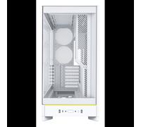 Montech HS02-(W) Boîtier PC Midi Tower Blanc, Façade Avant, ATX/SFX, 2x3.5", 4x2.5", USB 3.2 Gen 1/Gen 2 Type-A/Type-C, Vent. 120mm, Verre