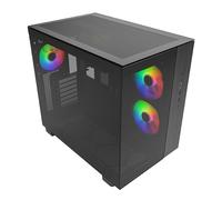 Montech KING 65 PRO Tower Noir - Boîtier PC ATX/micro ATX/Mini-ITX, 2x140mm avant, 1x120mm arrière, USB 3.2 Gen 1, USB Type-C, verre trempé, RGB, 2x3.5", 5x2.5"