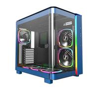 MONTECH King 95 Pro Boîtier de Jeu PC ATX à Double Chambre avec Haut débit d'air, Panneaux sans Outils, Avant en Verre trempé incurvé Robuste, Six Ventilateurs ARGB PWM pré-installés avec hub de