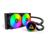 MONTECH Lightflow ARGB 240 Black - Refroidisseur de processeur liquide AIO ultra silencieux, pompe 3100 tr/min, triple ventilateurs silencieux, radiateur haute efficacité pour une dissipation de la