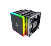 Montech Metal DT24 : Refroidisseur d'air CPU, 2 ventilateurs 12cm (800-1950 tr/min, 69 CFM, 26 dB), TDP 270W, Socket LGA 1200/1700/AM4/AM5, HDB, Noir