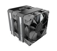 MONTECH Refroidisseur d'air NX600 à double tour pour processeur avec 6 caloducs et couvercle supérieur de qualité supérieure | Ventilateur 28 mm E28 PWM Premium | Base en cuivre soudé | Dissipation de