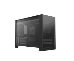 MONTECH Ten Boîtier PC Micro ATX 22,7 L, châssis modulaire en Maille à Haut débit d'air pour Construction d'air, Liquide ou SFF, Support de radiateur 360 mm, Ventilateur arrière, Noir (TENB)