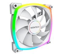 Montech Ventilateur AX 140 ARGB - 1600PWM, durabilité haut de gamme, performance silencieuse et superbe design ARGB (140 mm, blanc)