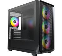 Montech Boîtier PC Micro ATX X5M – Ventilateurs ARGB, Panneau en verre, fibre de carbone