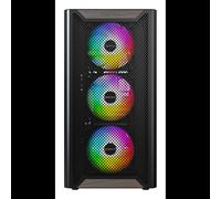 Montech XR Wood Noir, Boîtier PC Midi Tower ATX/micro ATX/Mini-ITX, Bois Noyer, 3x120mm avant, 1x120mm arrière, USB 3.2, Vent. RGB, Filtre Anti-Poussière