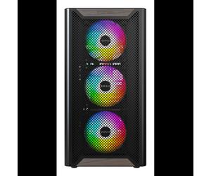 Montech XR Wood Noir, Boîtier PC Midi Tower ATX/micro ATX/Mini-ITX, Bois Noyer, 3x120mm avant, 1x120mm arrière, USB 3.2, Vent. RGB, Filtre Anti-Poussière