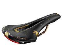 Montegrappa Menador Air Flow Selle de vélo de course à mémoire de forme Ebike-Mtb-Gravel Édition Limitée Noir/Or