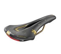 Montegrappa Menador Air Flow Selle en cuir écologique pour utilisation Racing Ebike Vtt Gravel Enduro Rembourrage en mousse à mémoire de forme avec dispositif de sécurité pour visibilité nocturne