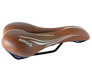 Montegrappa Selle originale avec trou anti-prostatique, idéale pour VTT en cuir synthétique modèle Argo 1370 (couleur miel)