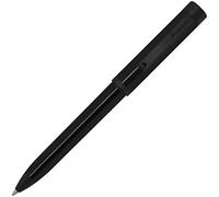 Montegrappa Stylo à bille Zero ISZEIBIC en acier inoxydable et résine Montegrappite de couleur ultra noir, longueur : 14,3 cm