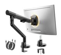 monTEK Bras Écran PC pour Écran 17-40 Pouces avec Hub 2 Ports USB A/C 3.0