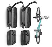monTEK Lot de 2 supports muraux pivotants pour vélo, cintres pour garage, support mural pour vélo, économiseur d'espace, support vertical pour vélo pouvant supporter jusqu'à 30 kg
