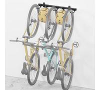 monTEK Porte-vélos, 3 porte-vélos et 2 crochets pour casque pour rangement intérieur de vélo, cintres en acier robuste pour garage, support mural pour vélo, capacité maximale de 95,3 kg, 81,3 cm
