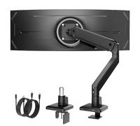 monTEK Support de bureau pour écrans de 17 à 45", hauteur réglable sans outil, peut supporter 16 kg, inclinable, pivotant et rotatif, VESA 75/100 mm, avec port USB, MA1007UCBK