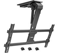 monTEK Support de Plafond motorisé avec télécommande pour téléviseurs de 43 à 86 Pouces, Support TV électrique motorisé Descendant pour Toit Plat et incliné, Peut Supporter jusqu'à 45 kg, Charge
