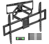 monTEK Support mural en bois pour téléviseur de 50 à 100" jusqu'à 75 kg - Pivotant et inclinable - VESA 900 x 600 - 12"/16"/18"/24"