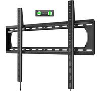 monTEK Support mural fixe robuste pour téléviseurs plats et incurvés de 60 à 120" jusqu'à 136 kg, 4 fois testé, profil bas ultra fin de 3,3 cm, VESA max 900 x 600, verrouillage rapide, convient aux