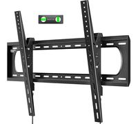 monTEK Support mural inclinable et robuste pour grands téléviseurs de 60 à 120" jusqu'à 136 kg, 4 tests de sécurité, inclinaison à 10° pour une visualisation sans éblouissement, support TV fin à