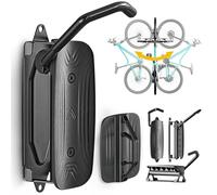 monTEK Support mural pivotant pour vélo, crochet mural vertical, peut supporter jusqu'à 30 kg, support de vélo avec arrêt, gain de place, support de rangement pour vélo pour garage intérieur