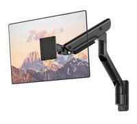 monTEK Support mural simple pour écran ultra large de 17 à 57 pouces jusqu'à 27 kg, bras de moniteur à ressort à gaz en aluminium haute résistance avec réglage de la hauteur, fonction pneumatique