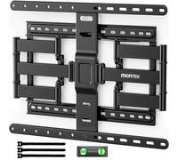 monTEK Support mural ultra fin orientable pour téléviseur de 43 à 90 pouces, 1,1" d'épaisseur, support mural entièrement mobile, double pivotement, max. VESA 600 x 400 mm, jusqu'à 60 kg