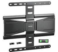 monTEK Support mural ultra fin pour TV de 37 à 75 pouces, support mural Full Moiton résistant jusqu'à 65 kg, support mural pivotant et inclinable pour écrans plats/incurvés, VESA max 400 x 400 mm