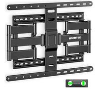 monTEK Support mural ultra fin pour TV de 43 à 90 pouces, support TV jusqu'à 60 kg, support mural articulé à double pivot, VESA max 600 x 400 mm, convient aux goujons de 40,6 cm/45,7 cm