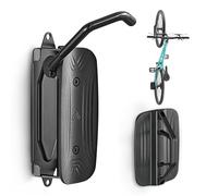 monTEK Support Mural Vélo Pivotant, Porte Vélo Mural Vertical pour Garage, Rangement Vélo Gain de Place, Rotation 150°, Charge jusqu'à 30 kg, Noir