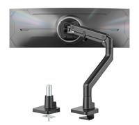 monTEK Support pour écran simple de 17 à 57 pouces - Bras articulé pour écran, Bras pour moniteur à gaz - Noir