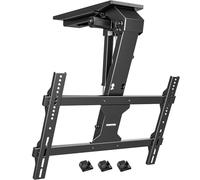 monTEK Support TV Plafond Motorisé 37-75 Pouces, Charge 45 kg | Support De Téléviseur, Accroche Commande par Télécommande, Application ou Commande Vocale, Plafonds Plats et Inclinés