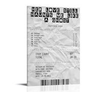 Montell Poster imperméable avec inscription « Her Love Still Haunts Me Like A Ghost » - Impression d'intérieur imperméable - Résistante à l'humidité - Facile à installer et à la décoloration - Style