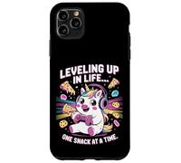 Monter de niveau dans la vie, une collation à la fois, joueur de licorne Coque pour iPhone 11 Pro Max