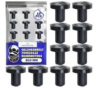 MONTERAL 10 Pièces Pieds en Caoutchouc pour Grille de Plaque de Cuisson Gaz Ø10 mm x 10 mm avec Le Code Original 481246368017 C00312063 pour Whirlpool 50280807004 pour Electrolux 754010112 pour Smeg