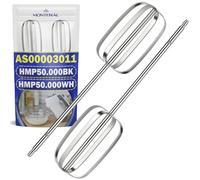 MONTERAL 2 Pièces Fouet pour Batteur a Main avec Le Code Original AS00003011 pour Kenwood HMP50.000BK HMP50.000WH - Garantie de 10 Ans